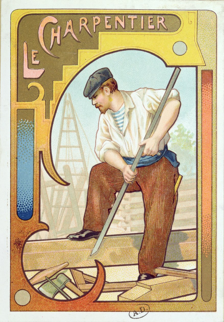 Der Zimmermann, ca. 1899 von French School