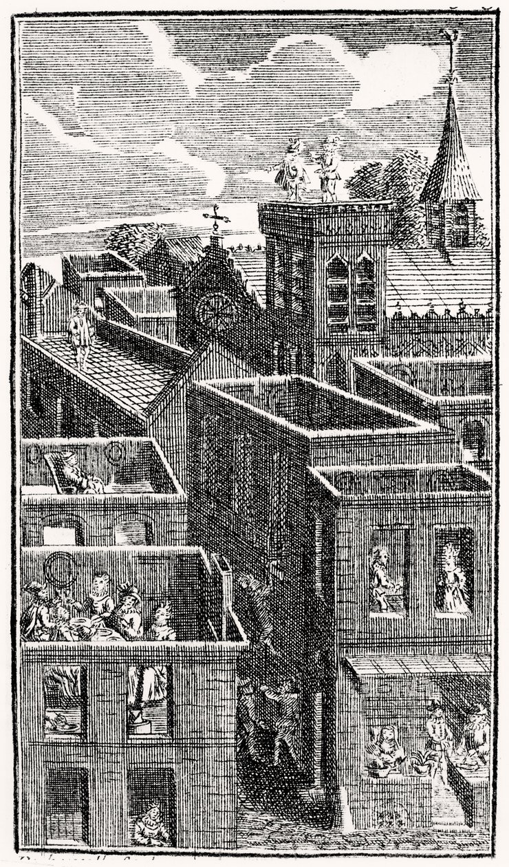 The Devil upon Two Sticks, um 1787 von French School