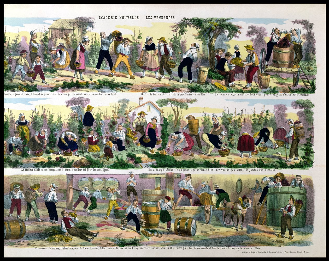 Die Weinlese, Imagerie de Pont-a-Mousson von French School