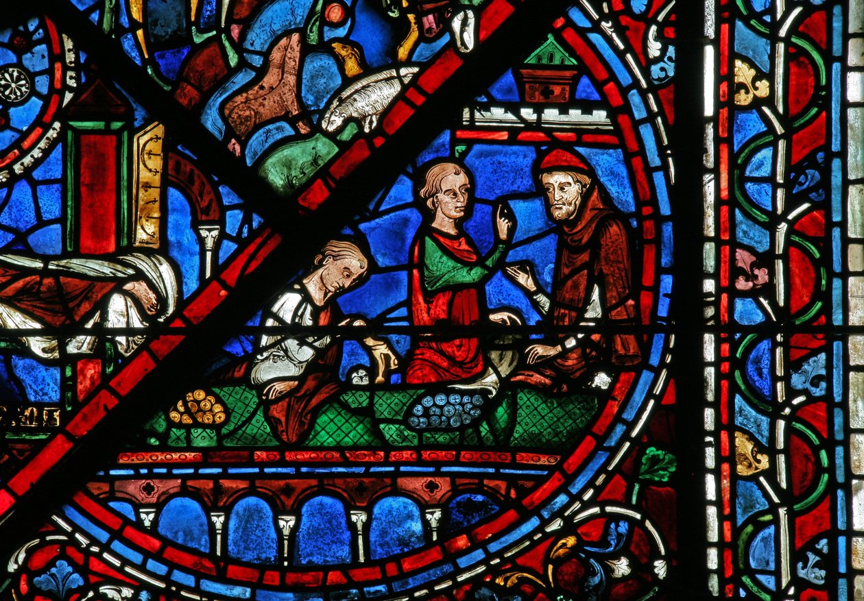 Das Joseph-Fenster: Die Geldwechsler von French School