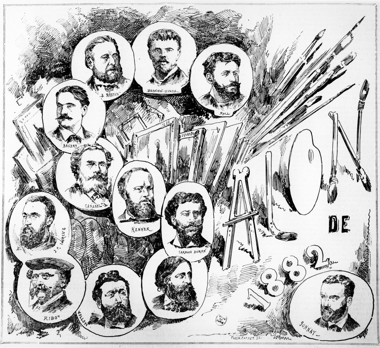 Der Pariser Salon von 1882 von French School