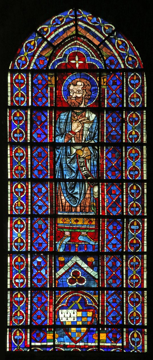 Der Prophet Hosea; Wappen von Mauclerc von French School