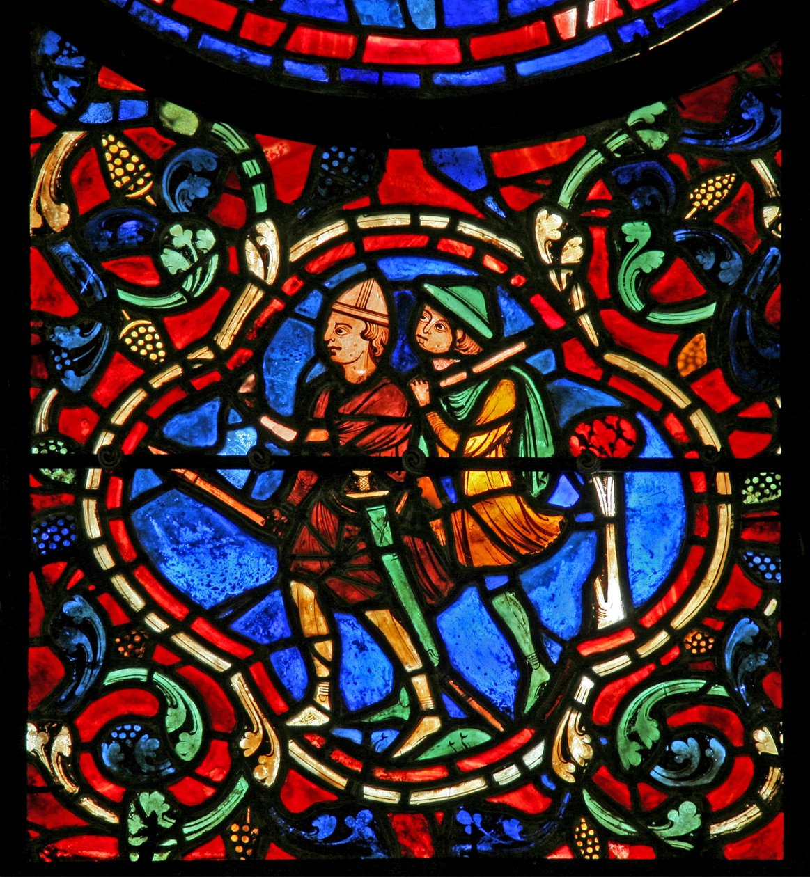 Das St. Martin Fenster: Zwei Räuber von French School
