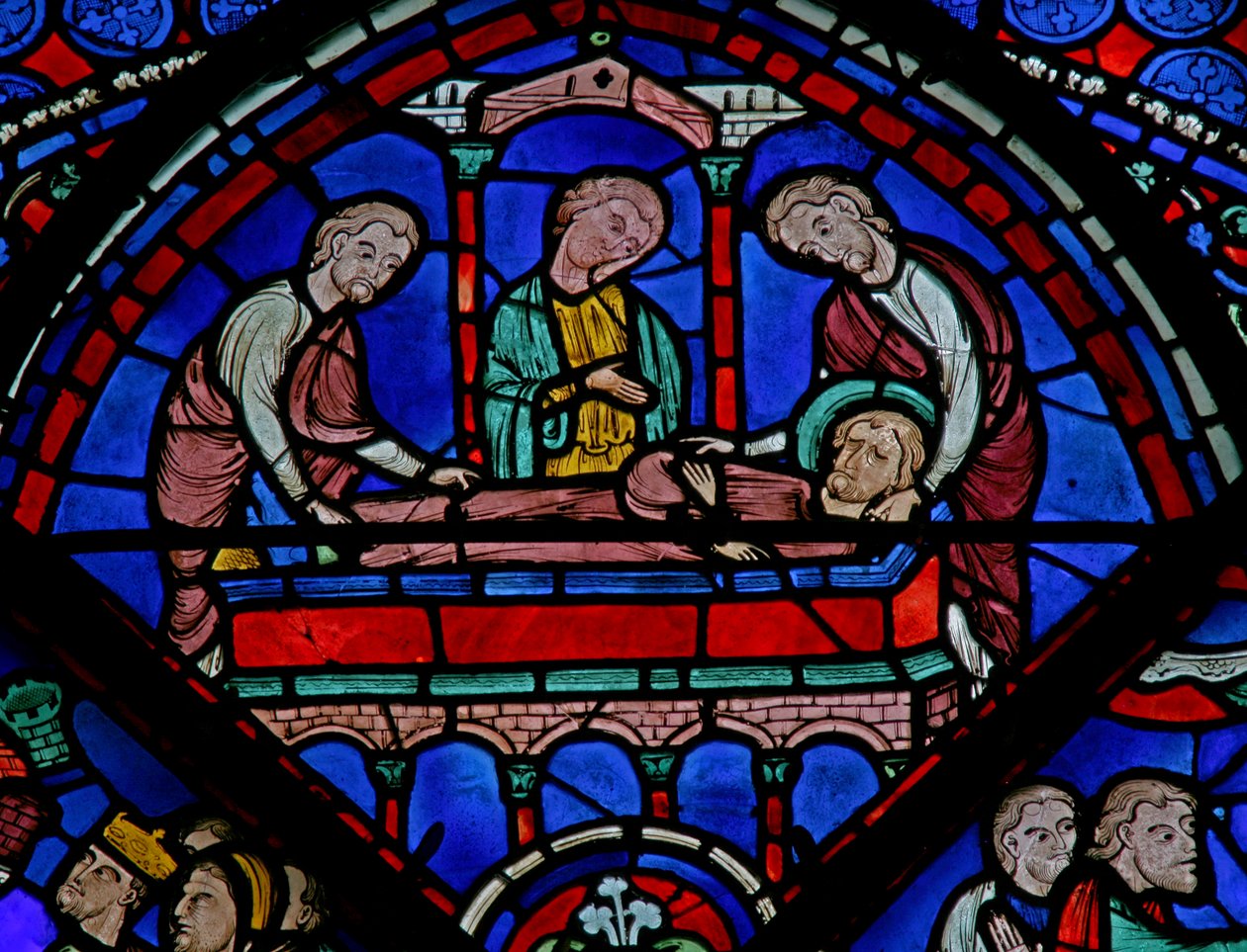 Das St. Thomas Fenster: Grablegung von French School