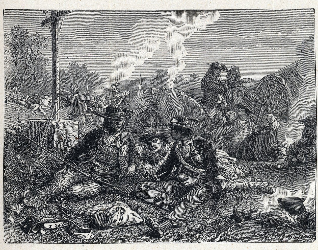Vendée-Kriege (1793-1796): Lager der Vendée-Aufständischen von French School