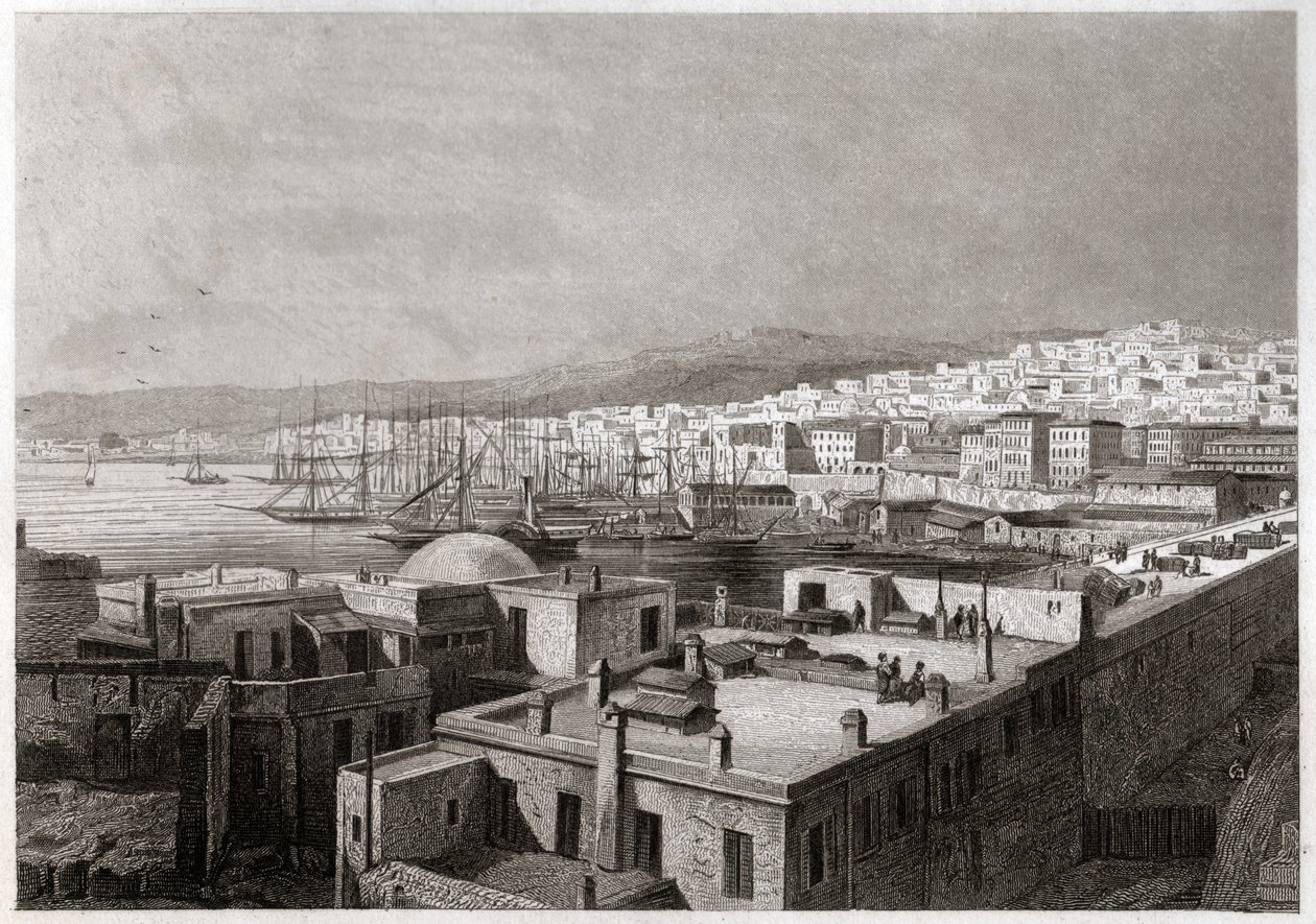 Ansicht von Algier (Stich, ca. 1850) von French School