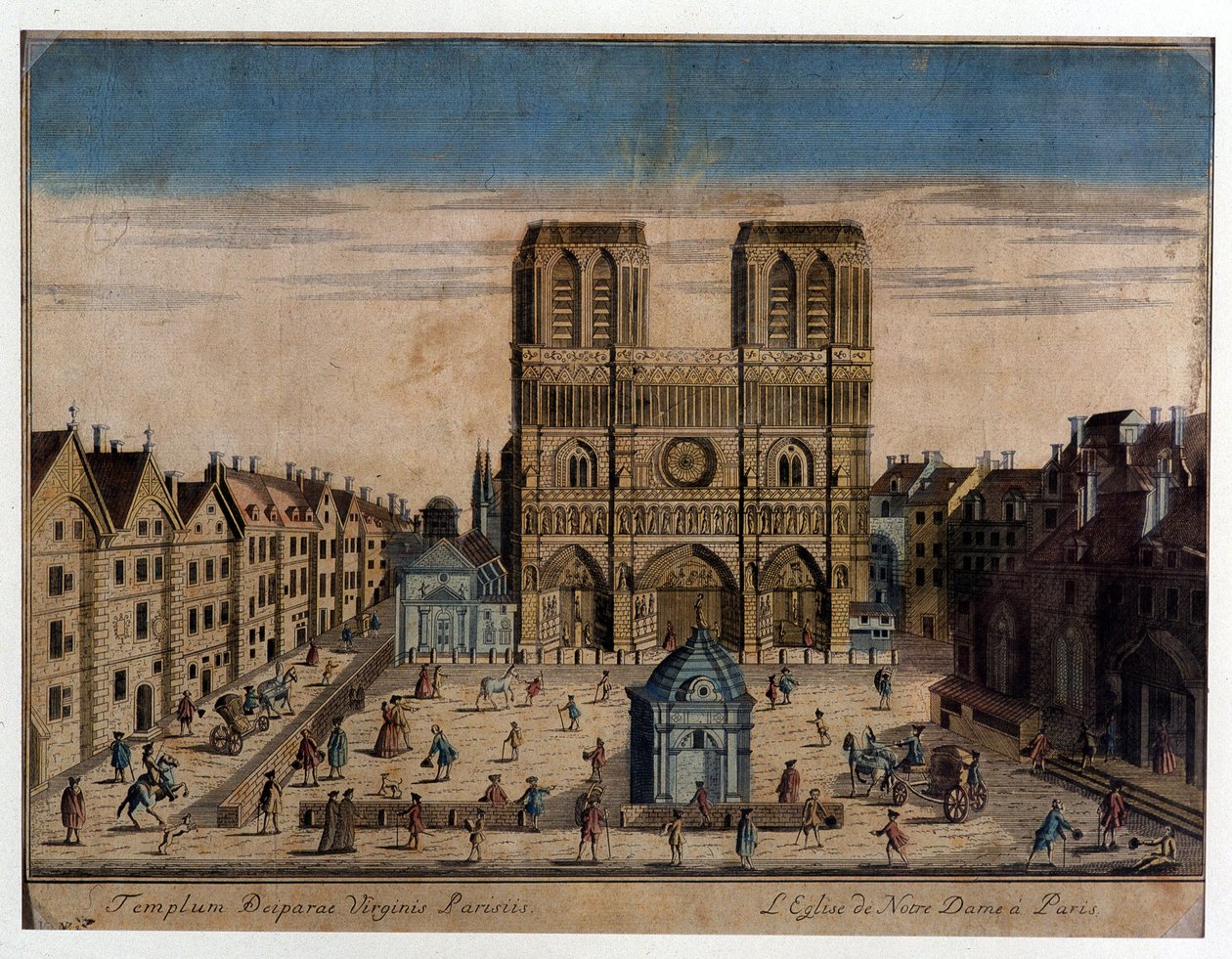 Ansicht von Notre Dame in Paris von French School