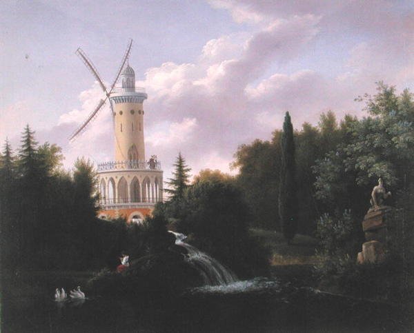 Windmühle an der Folie-Beaujon in Paris, ca. 1830 von French School