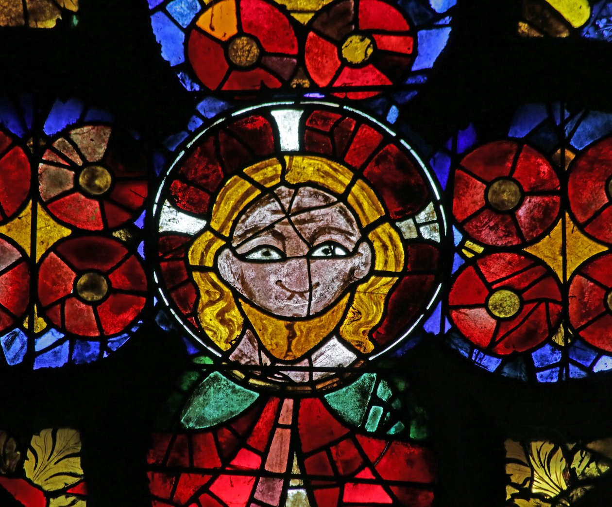 Fenster mit Darstellung des Hauptes Christi, ca. 1290 von French School