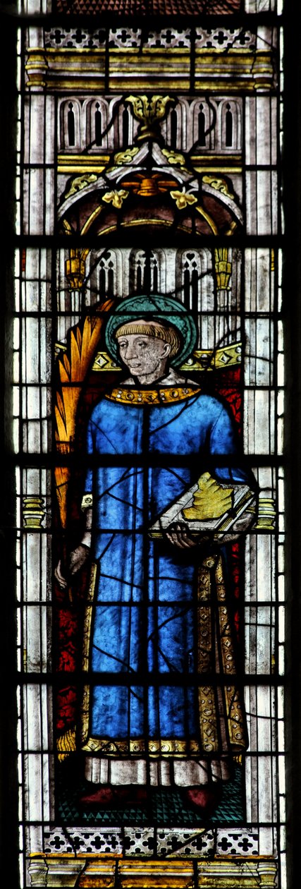 Fenster w0 mit Darstellung des Heiligen Stephanus von French School