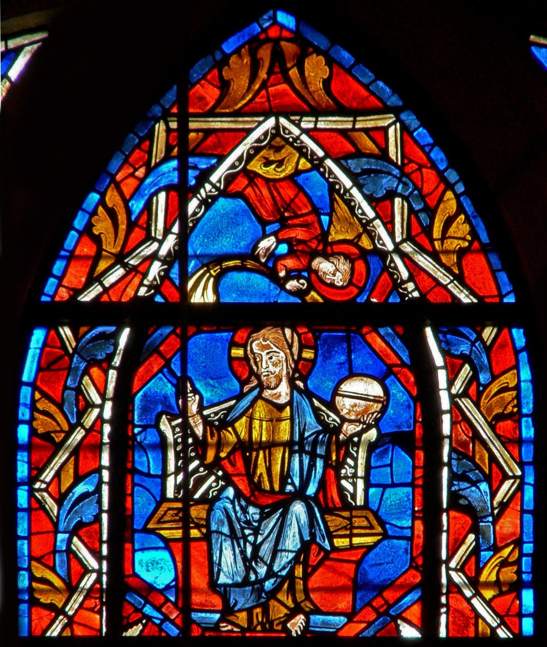 Fenster w107 zeigt Christus in Herrlichkeit von French School