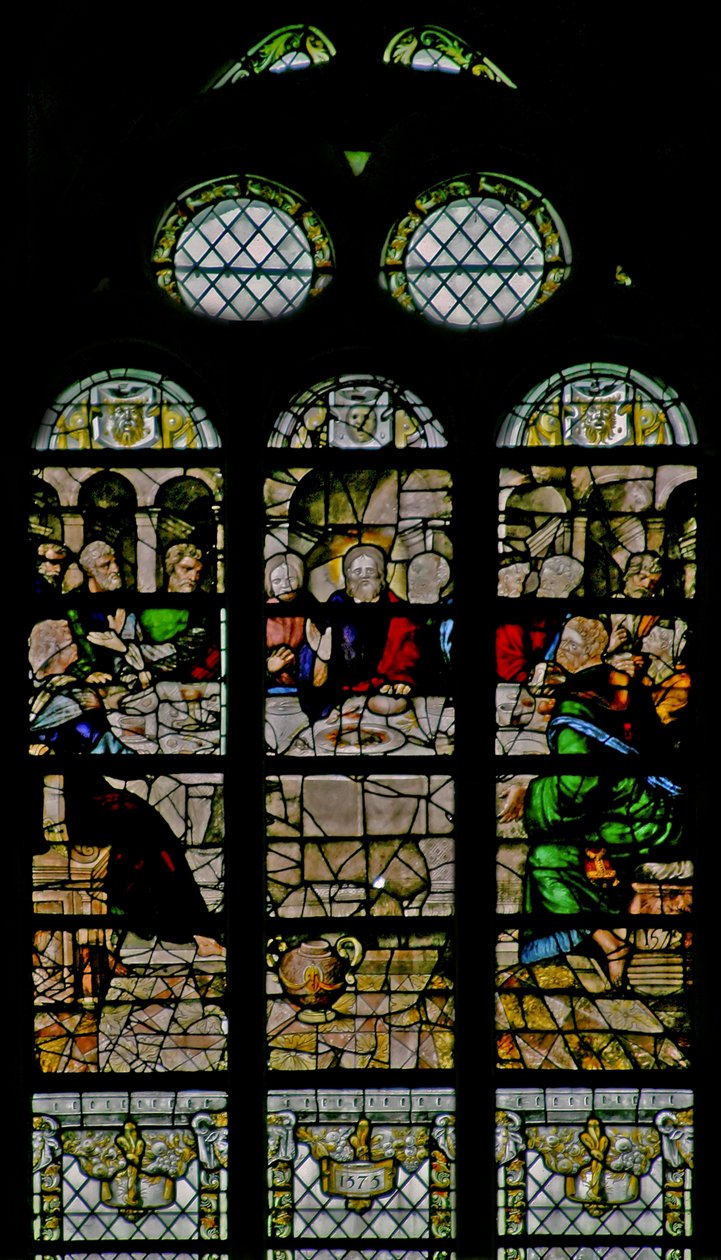 Fenster w109 mit dem Letzten Abendmahl von French School