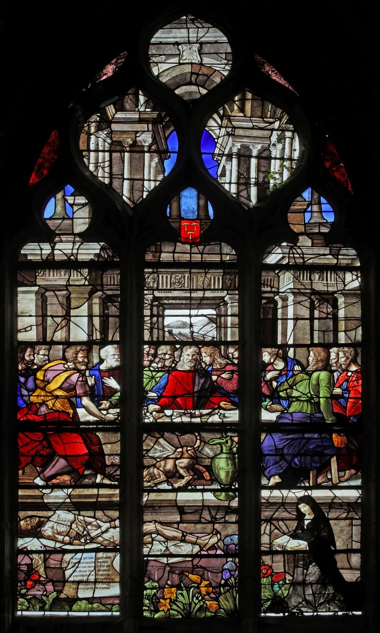 Fenster w12, das letzte Abendmahl von French School