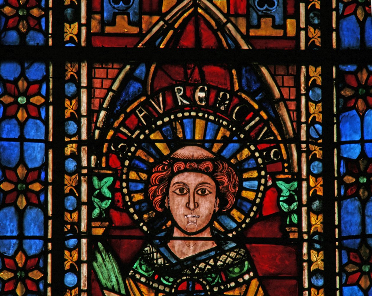 Fenster w201, St. Laurentius darstellend von French School