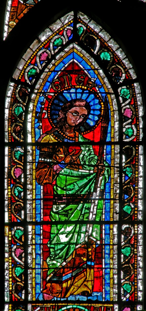 Fenster w202 mit der heiligen Agnes von French School