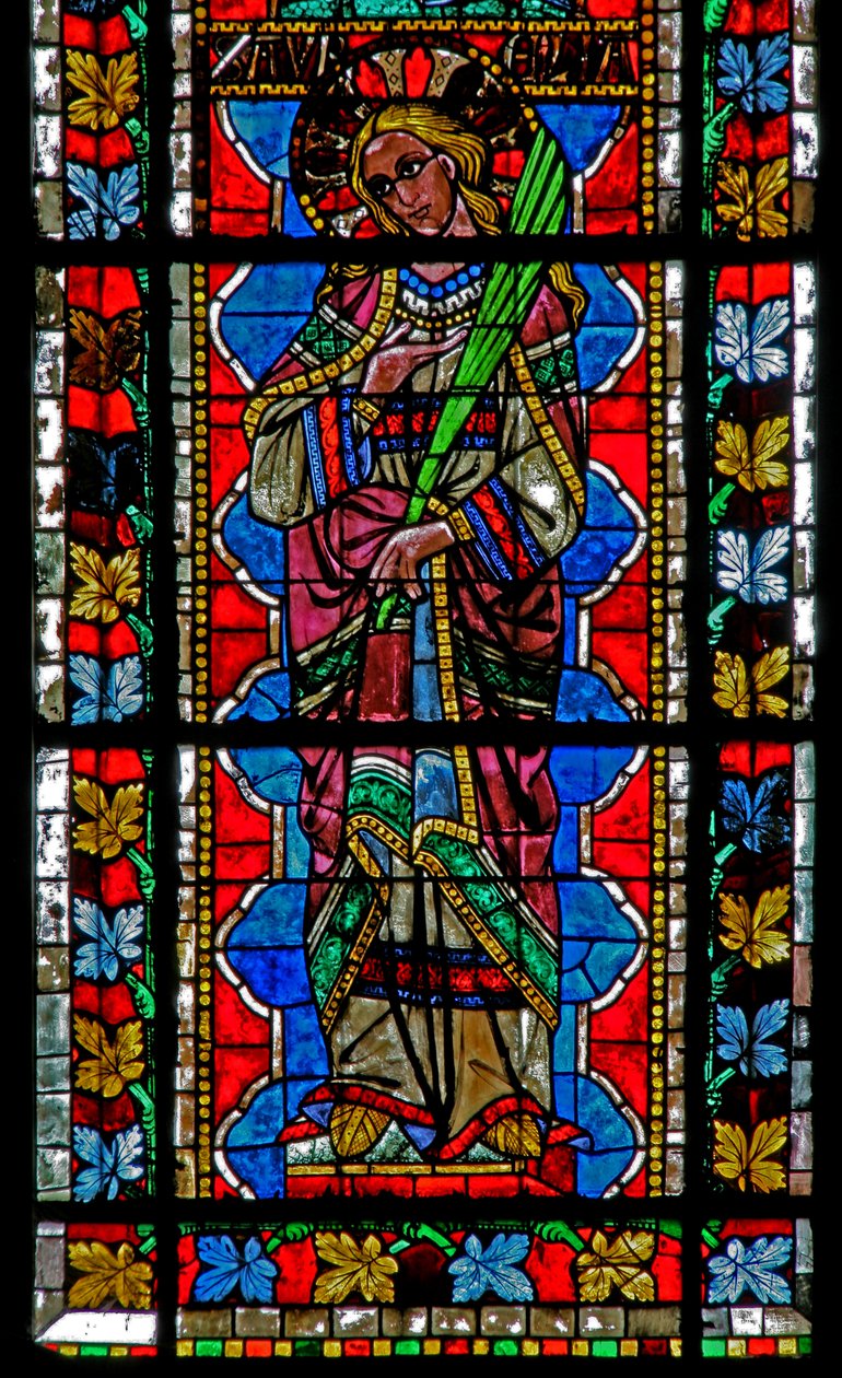 Fenster w202 mit der heiligen Aurelia von French School