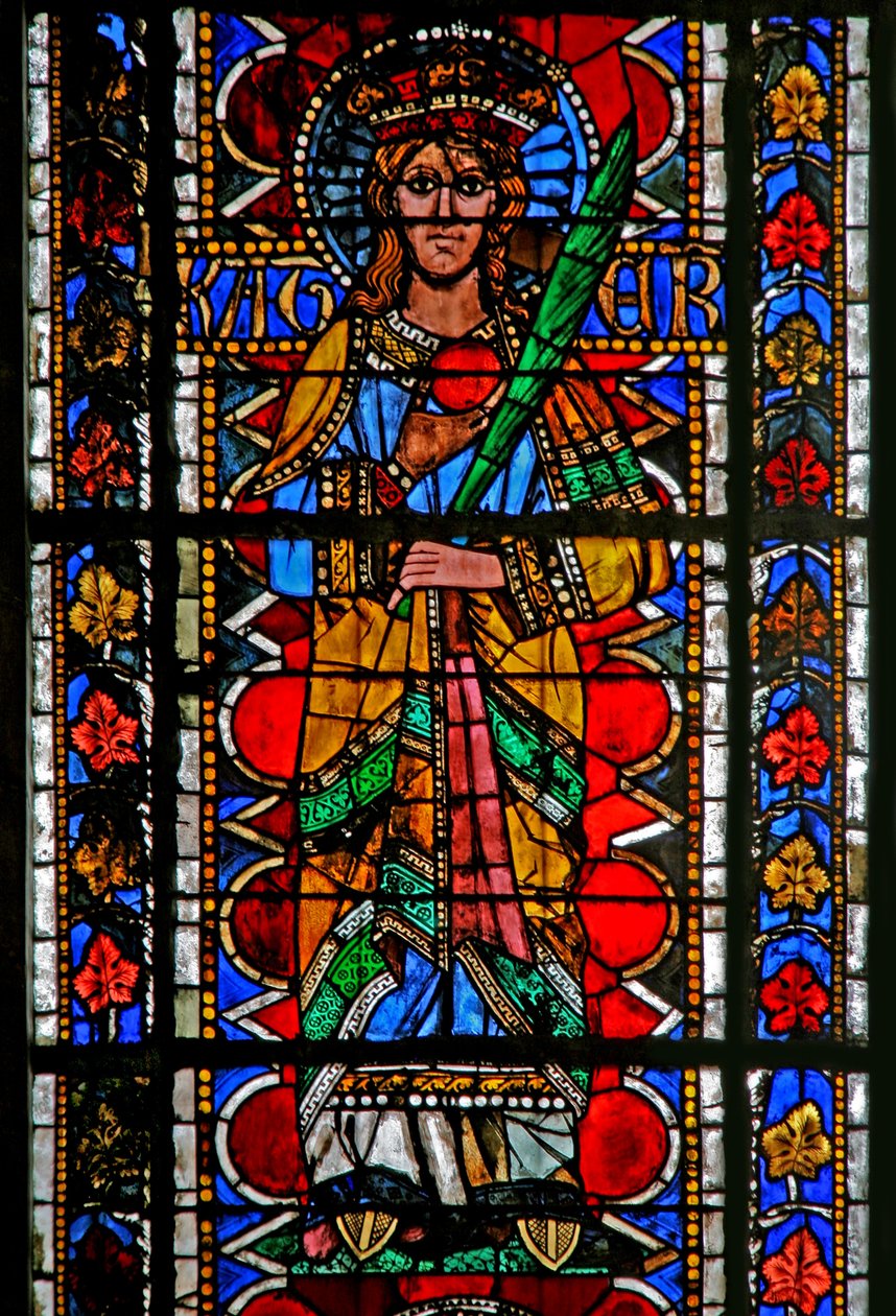 Fenster w202 mit der heiligen Katharina von French School