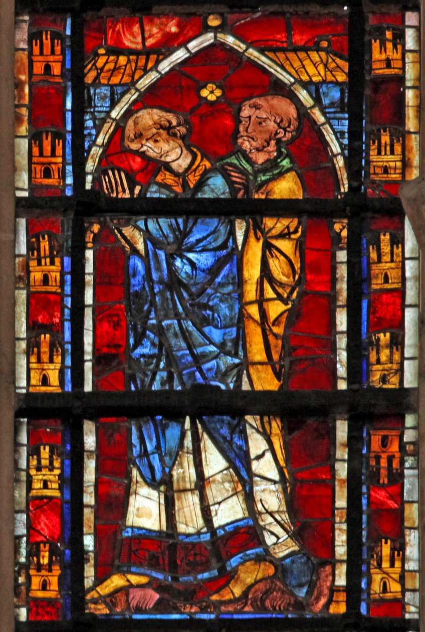 Fenster w205, zwei Figuren darstellend von French School