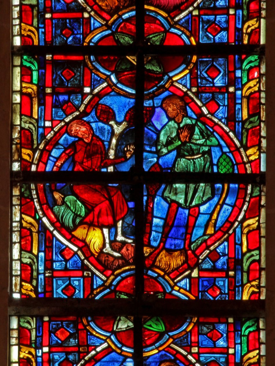 Fenster w207, Adam weint? darstellend von French School