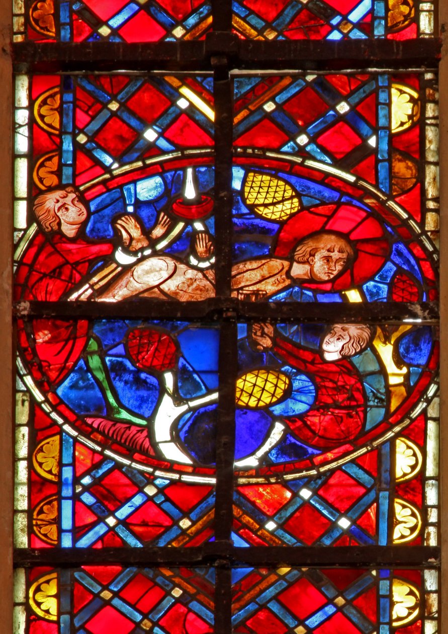 Fenster w211 zeigt das Martyrium des St. Vincent von French School