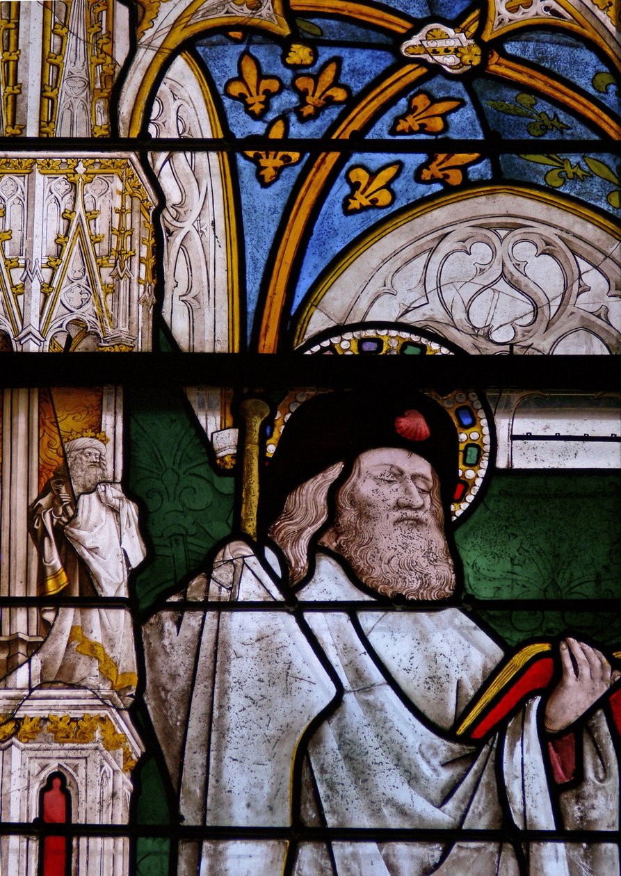 Fenster w25 zeigt den Heiligen Jakobus von French School
