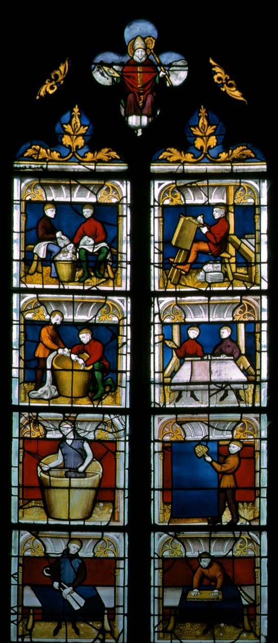 Fenster w25 zeigt das Tuchhändlerfenster von French School