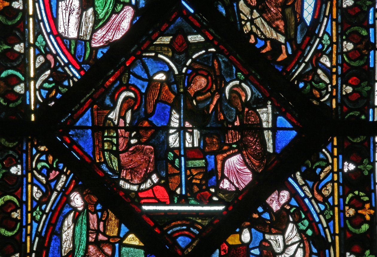 Fenster w2 mit der Verkündigung von French School