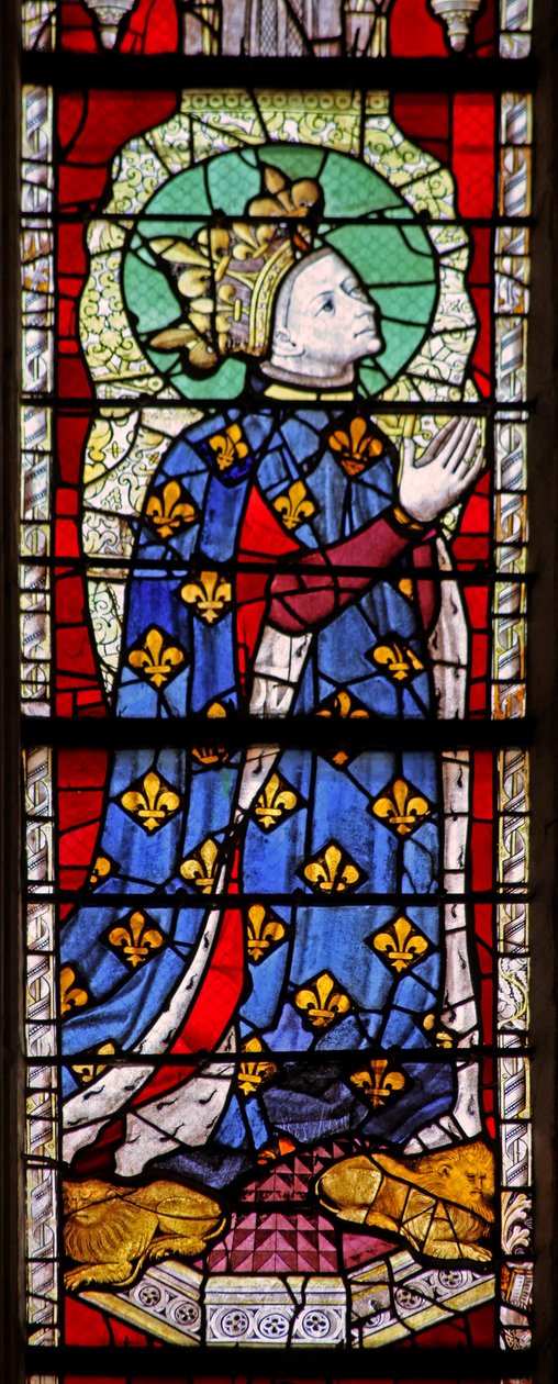 Fenster w4, St. Ludwig darstellend von French School
