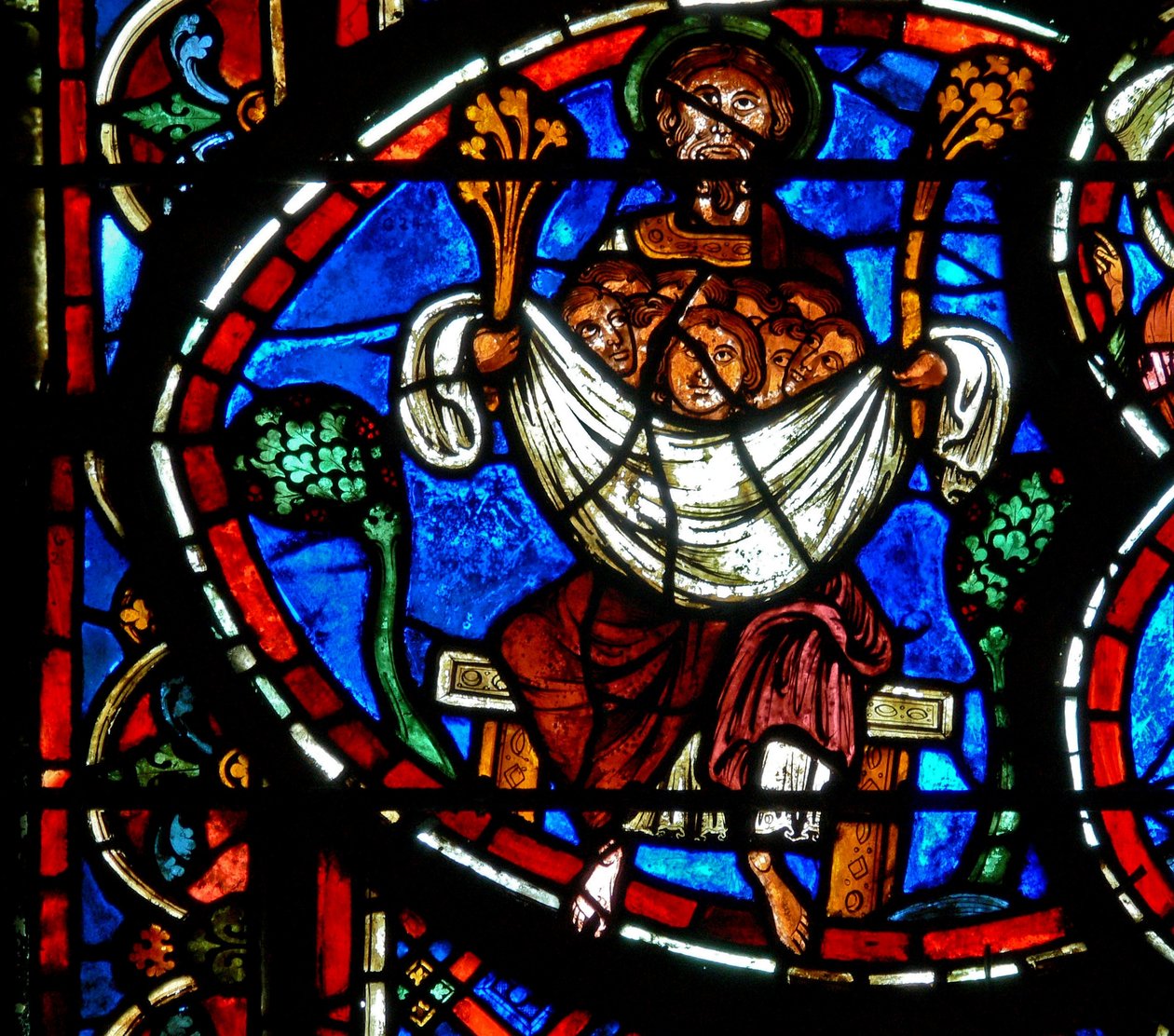 Fenster w4 mit dem Schoß Abrahams von French School