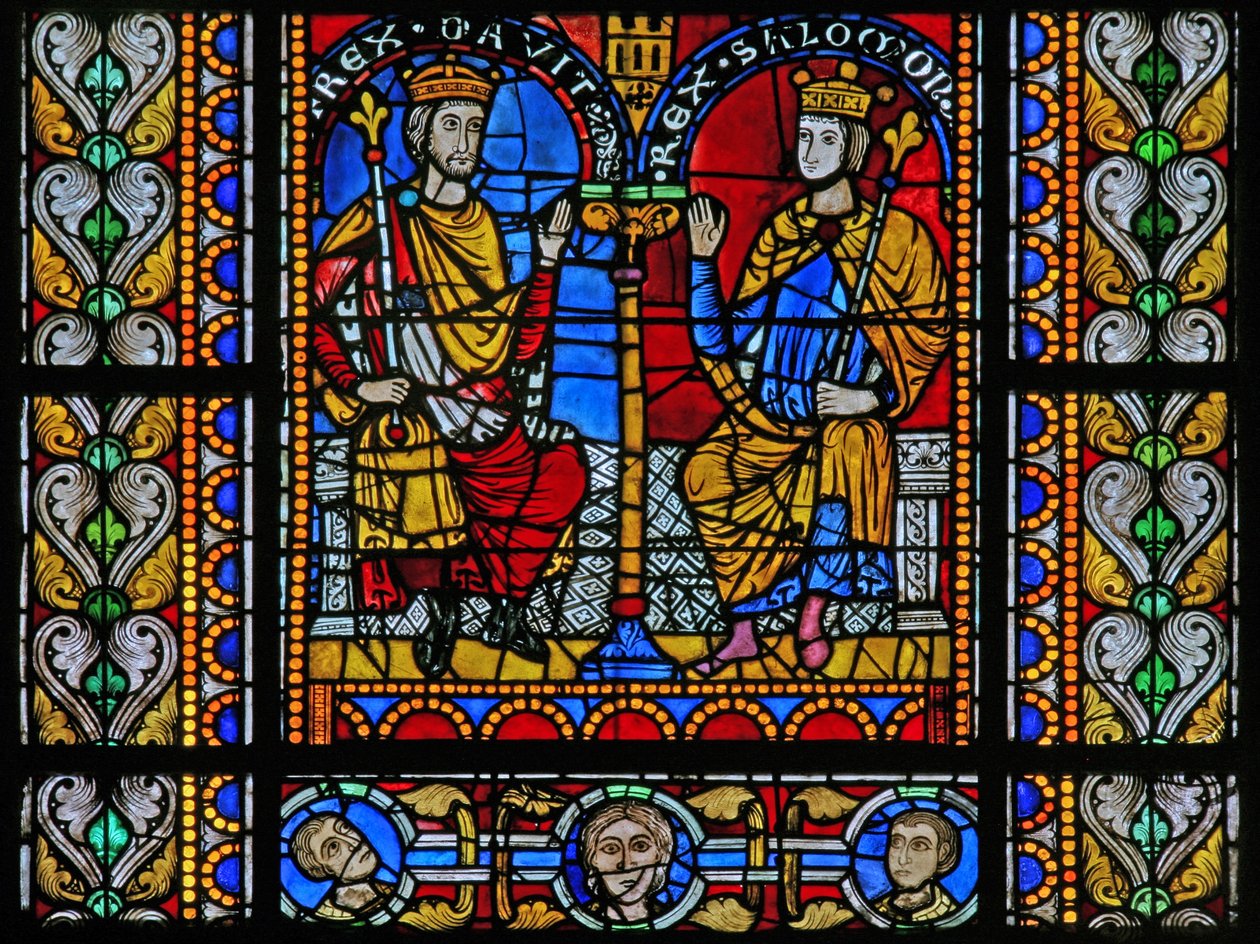 Fenster w5 mit David und Salomo von French School