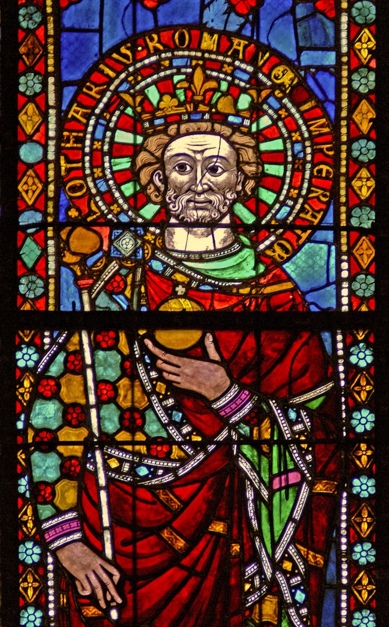 Fenster w7 mit Kaiser Lothar von French School