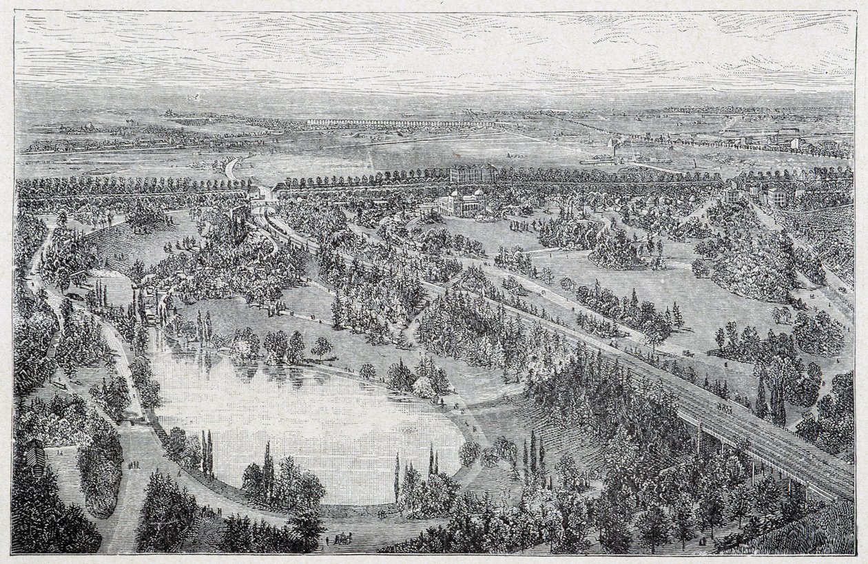 Luftaufnahme des Parc du Montsouris von French School
