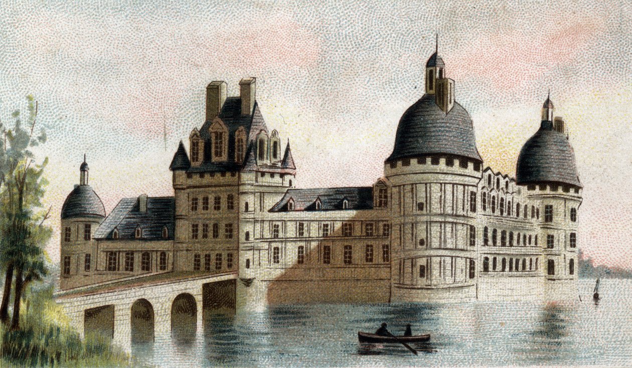 Ansicht des Schlosses Valençay (Indre) von French School