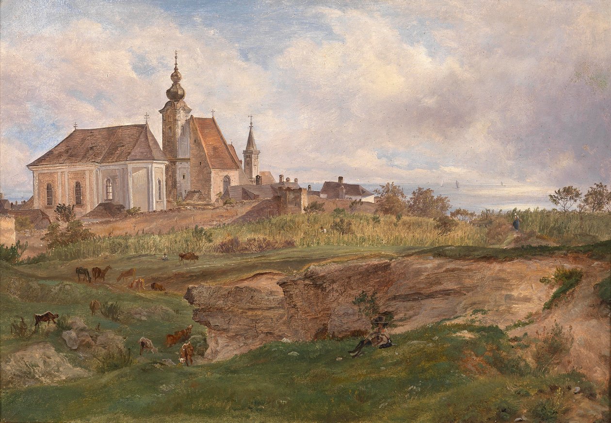 Blick auf die Fischerkirche in Rust am Neusiedlersee von Friedrich Loos