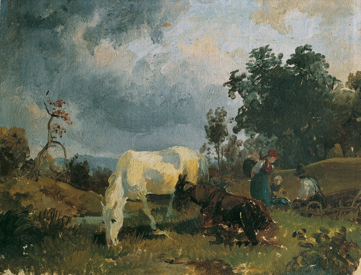 Ein Schimmel auf der Heide von Friedrich August Mathias Gauermann