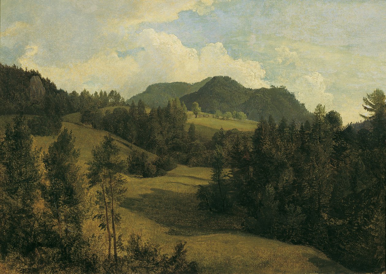 Landschaft bei Miesenbach von Friedrich August Mathias Gauermann