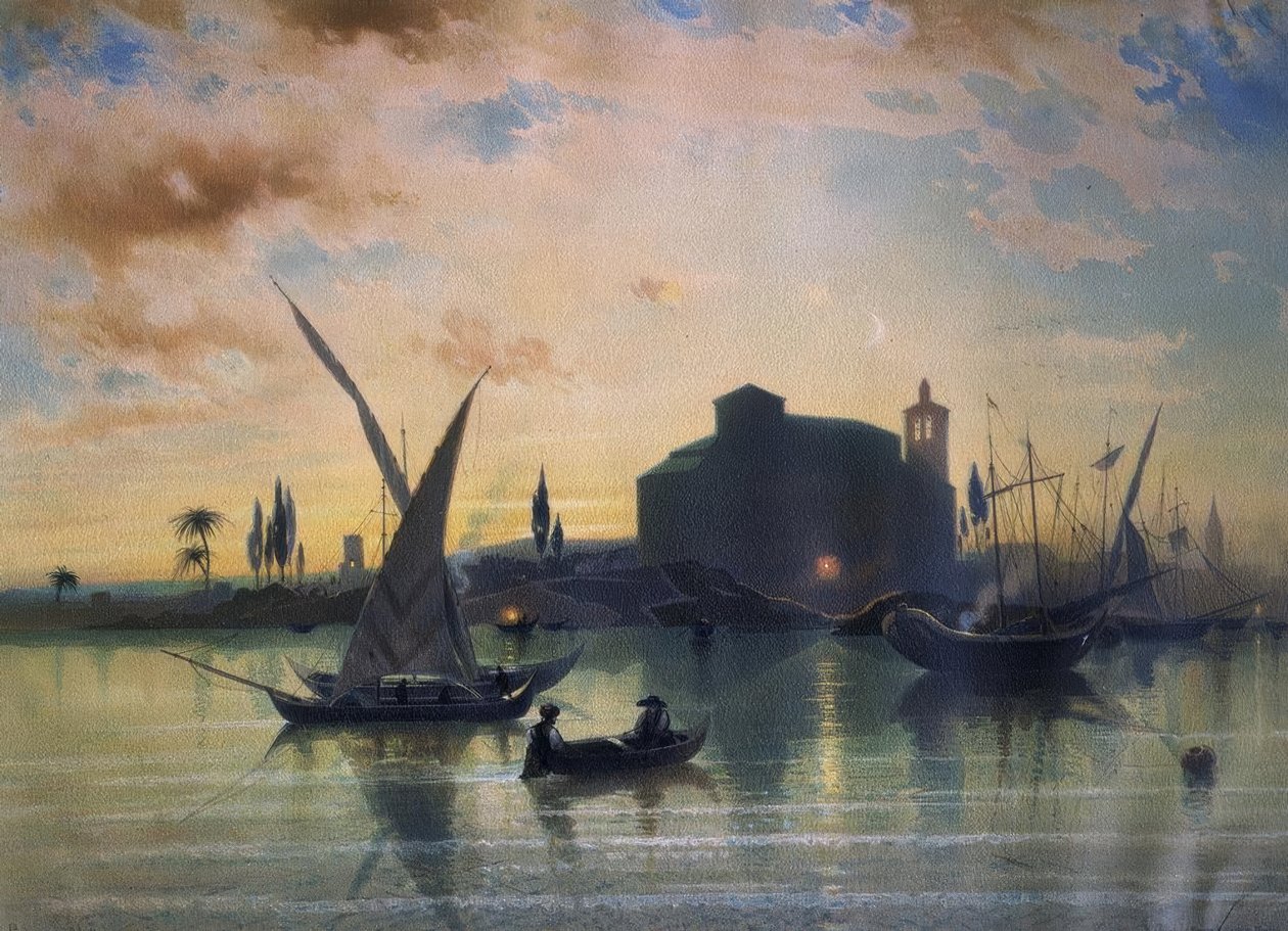 Spanien – Ansichten von Sevilla – Der Guadalquivir – 1867 von Friedrich Eibner