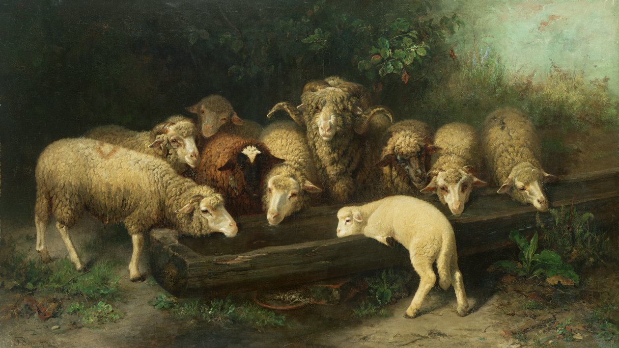 Die Schaftränke von Friedrich Ferdinand Schmalzigaug