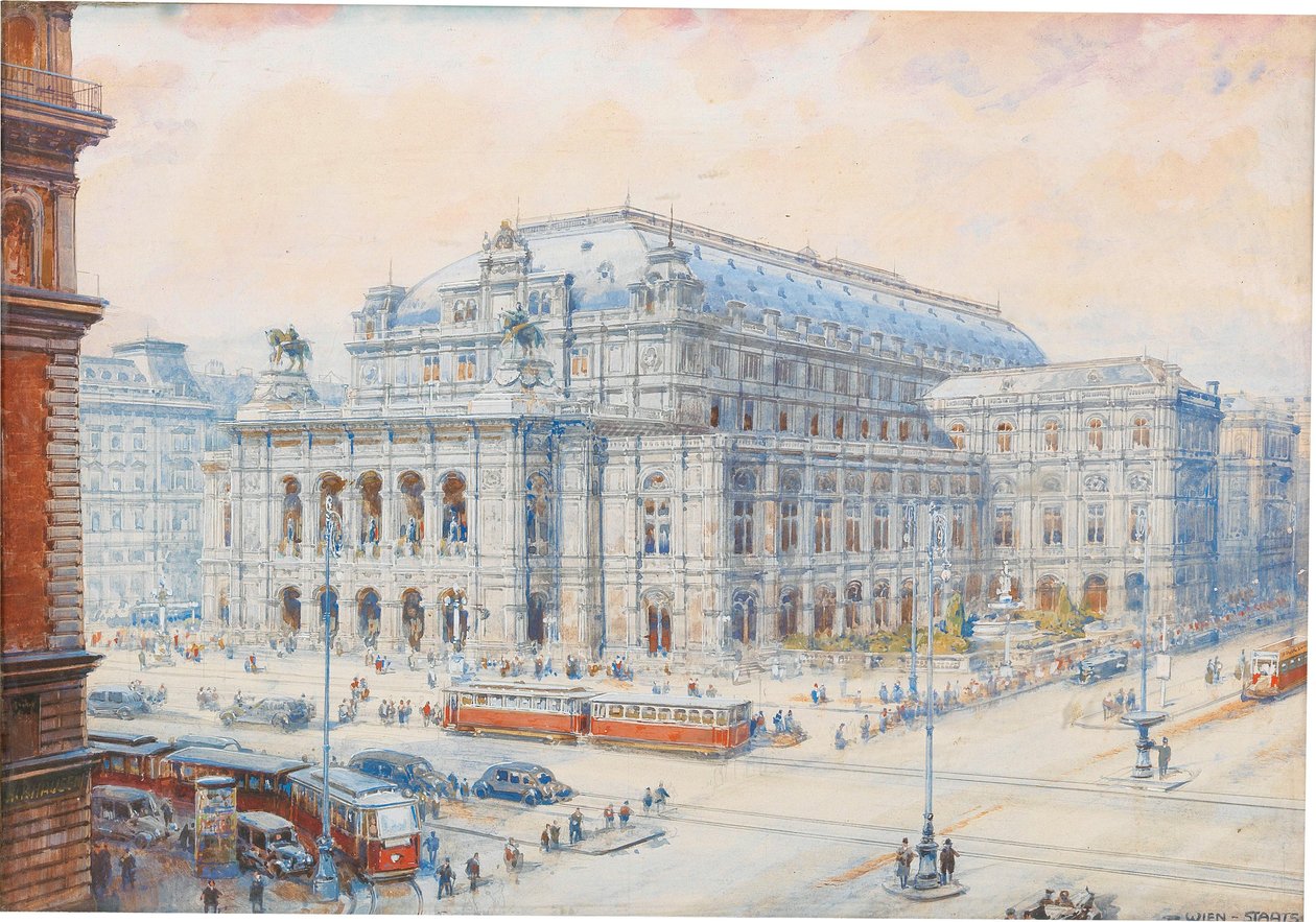 Ansicht der Wiener Staatsoper von Friedrich Frank