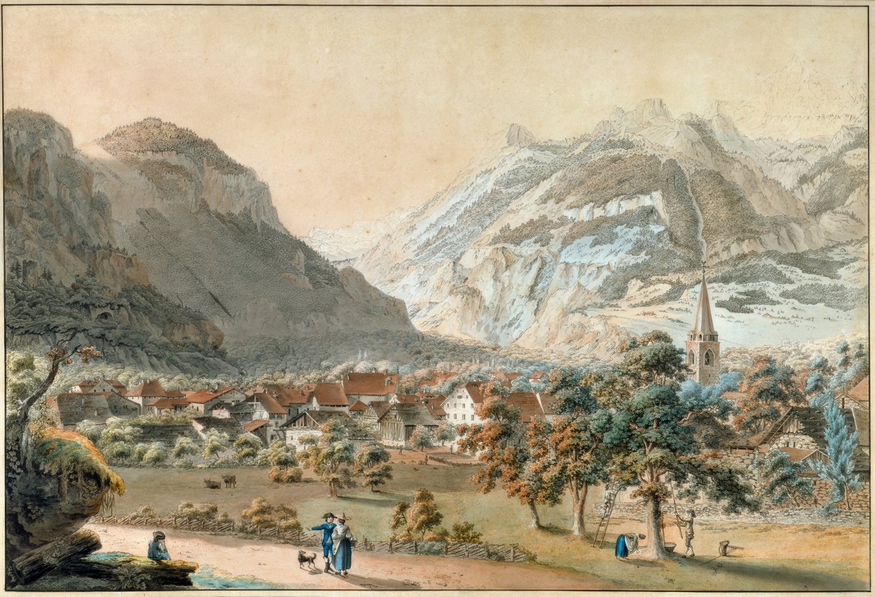 Das Dorf Bex von Friedrich Georg Wexelberg
