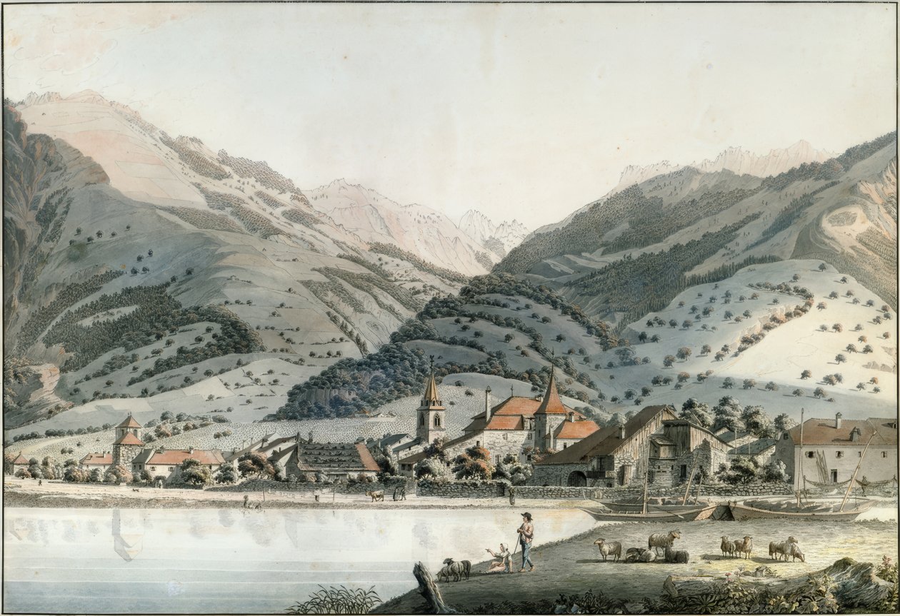 Die Stadt Villeneuve von Friedrich Georg Wexelberg