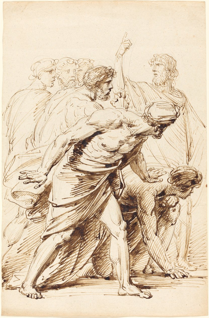 Sieben Männer in antiker Kleidung von Friedrich Heinrich Fuger