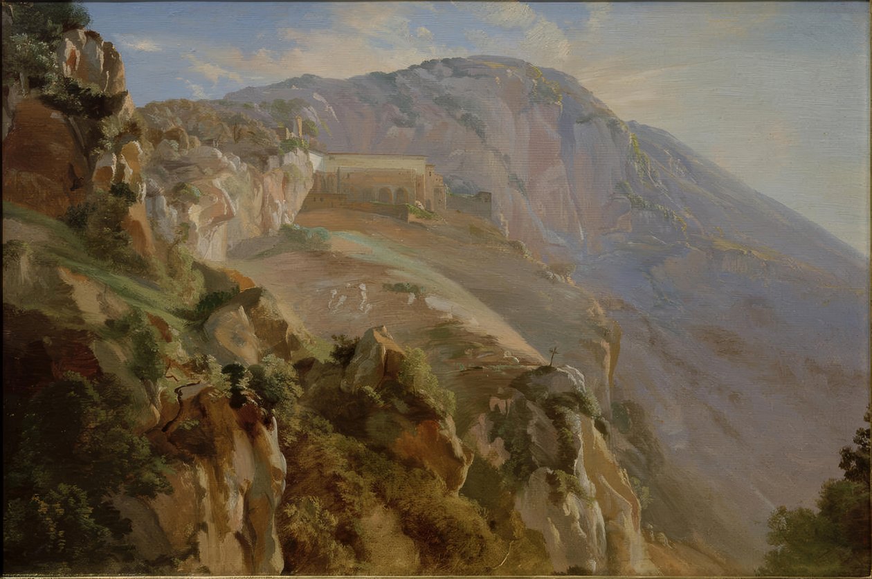 Kloster im Gebirge bei Subiaco von Friedrich Nerly