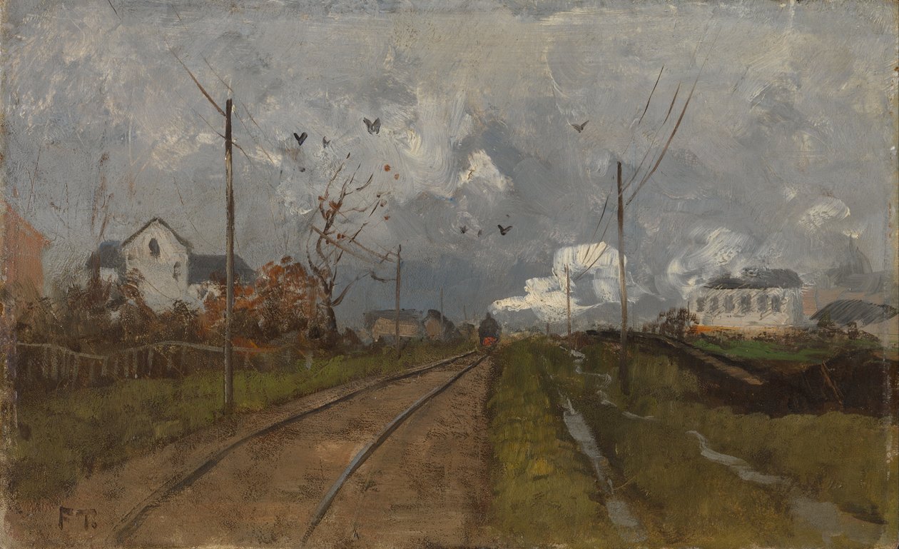 Der Zug kommt an von Fritz Thaulow