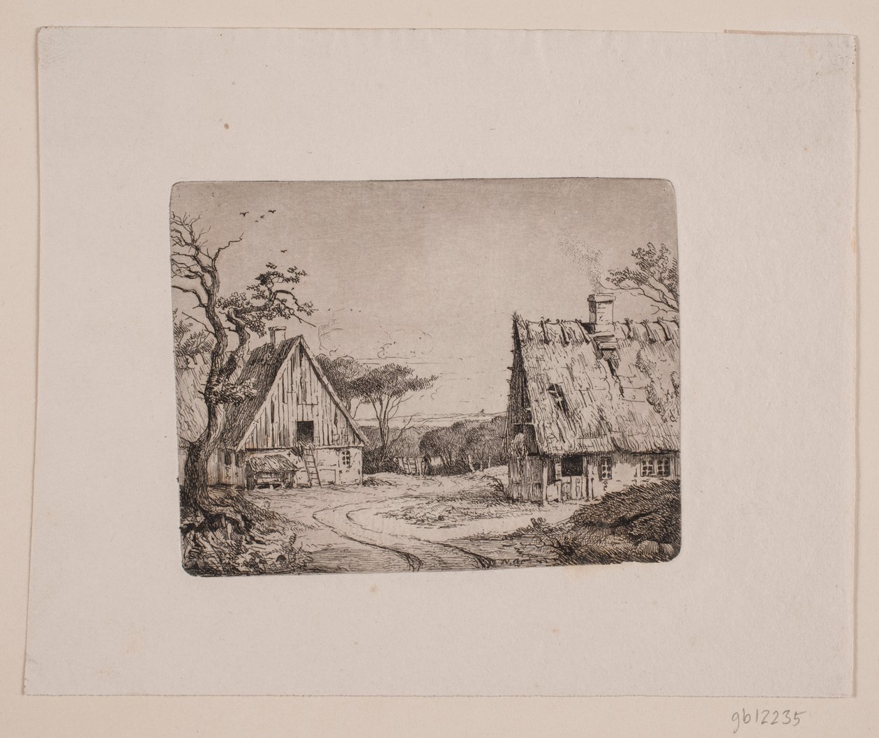 Landschaft mit zwei Bauernhäusern von Frits Grove