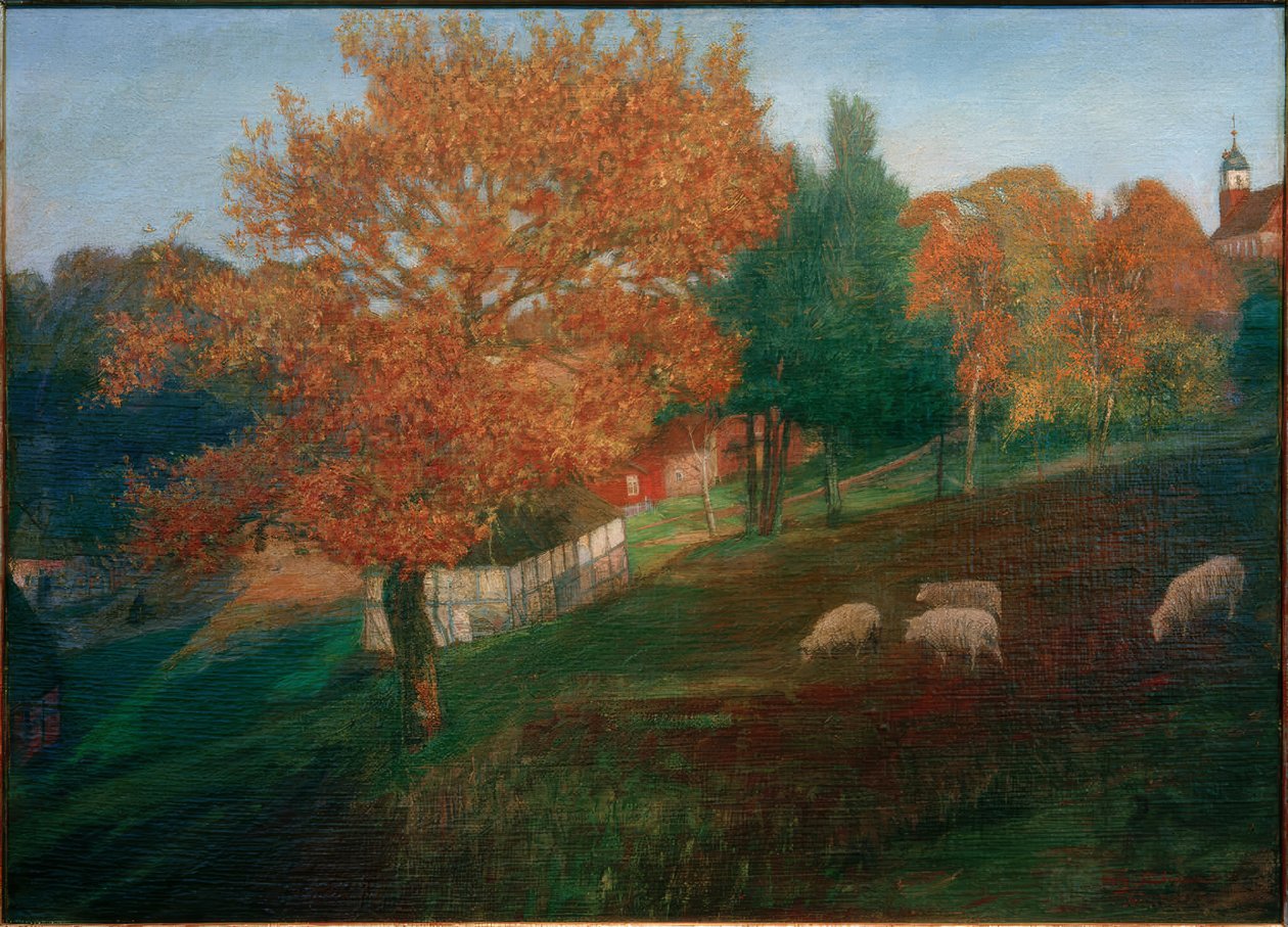 Herbsttage in Worpswede von Fritz Mackensen