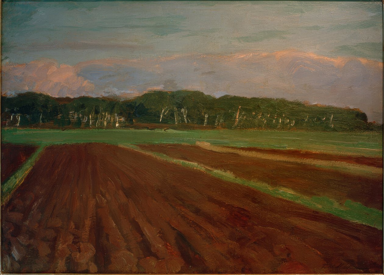 Felder am Fuß des Weyerbergs von Fritz Mackensen