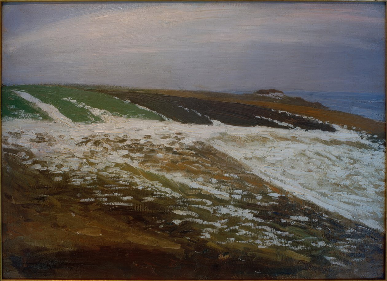 Märzschnee auf dem Weyerberg von Fritz Mackensen