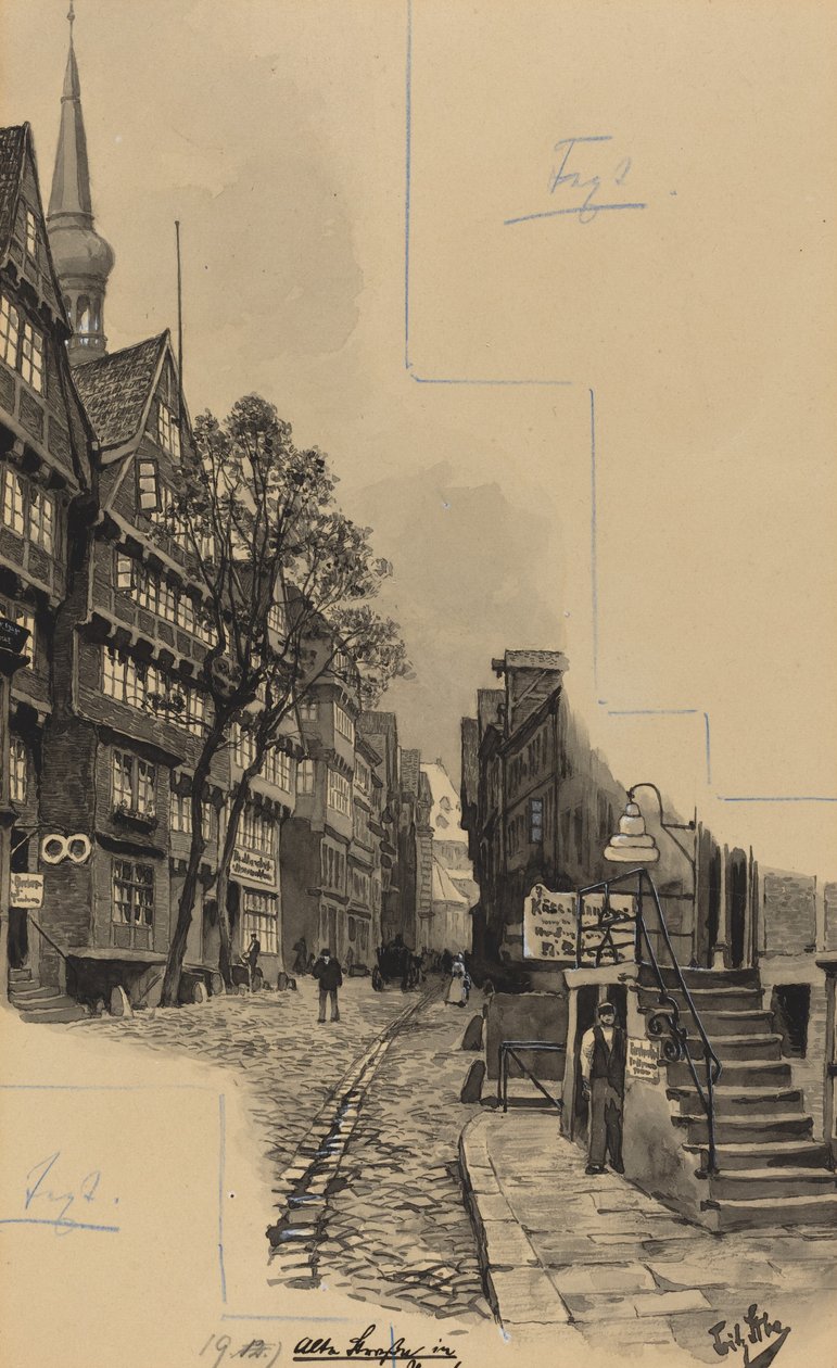 Alte Straße von Fritz Stoltenberg