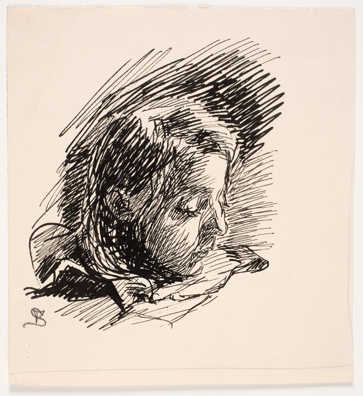 Kopf der Tochter des Künstlers Clara (Nolle) von Fritz Syberg